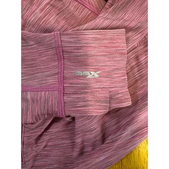 GSX Gander Mountain Womens Athletic Top  Large Pink Hooded 1/4 Zip Fitted - Picture 7 of 7